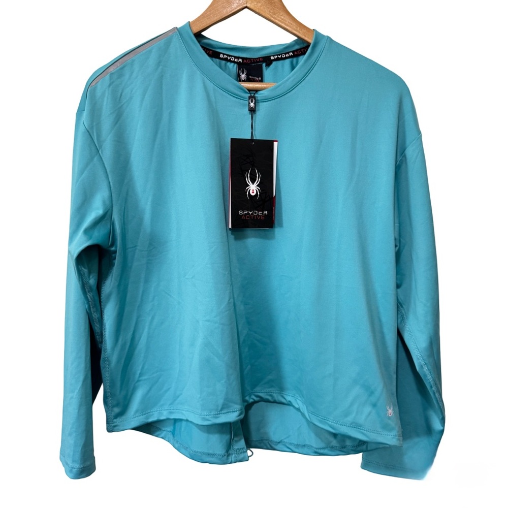 Ladies Spyder Aqua Long Sleeve Shirt with Zipper
